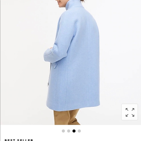 Petite cocoon coat in Italian stadium-cloth wool - Picture 2 of 5